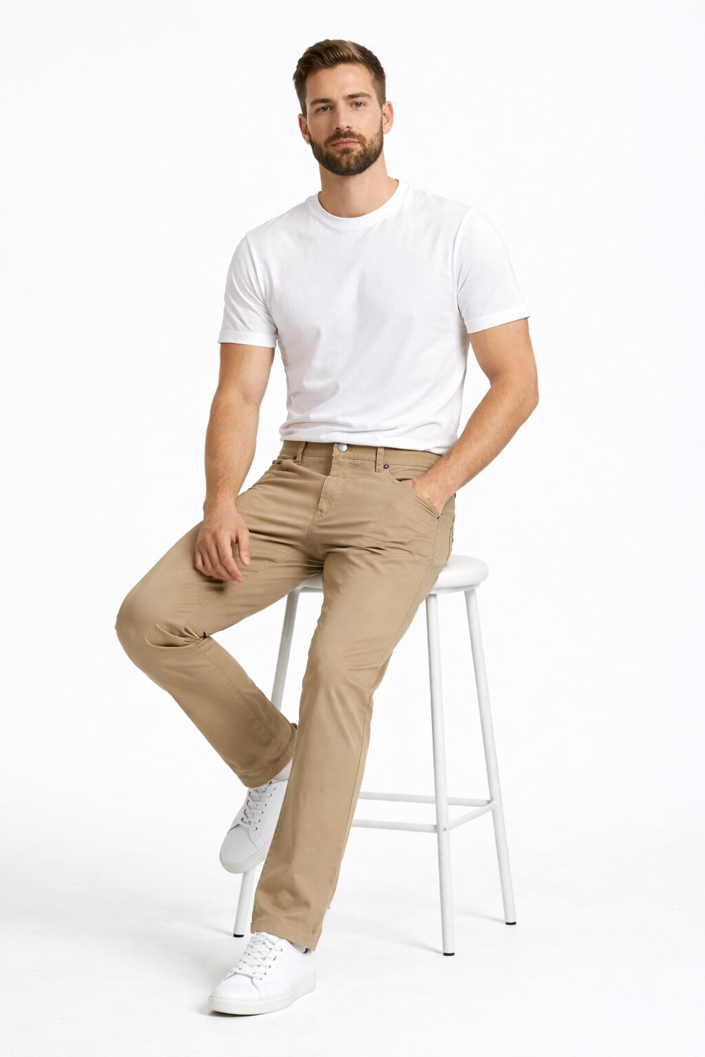 Pelago Khaki Stretch Chino Dress Pants