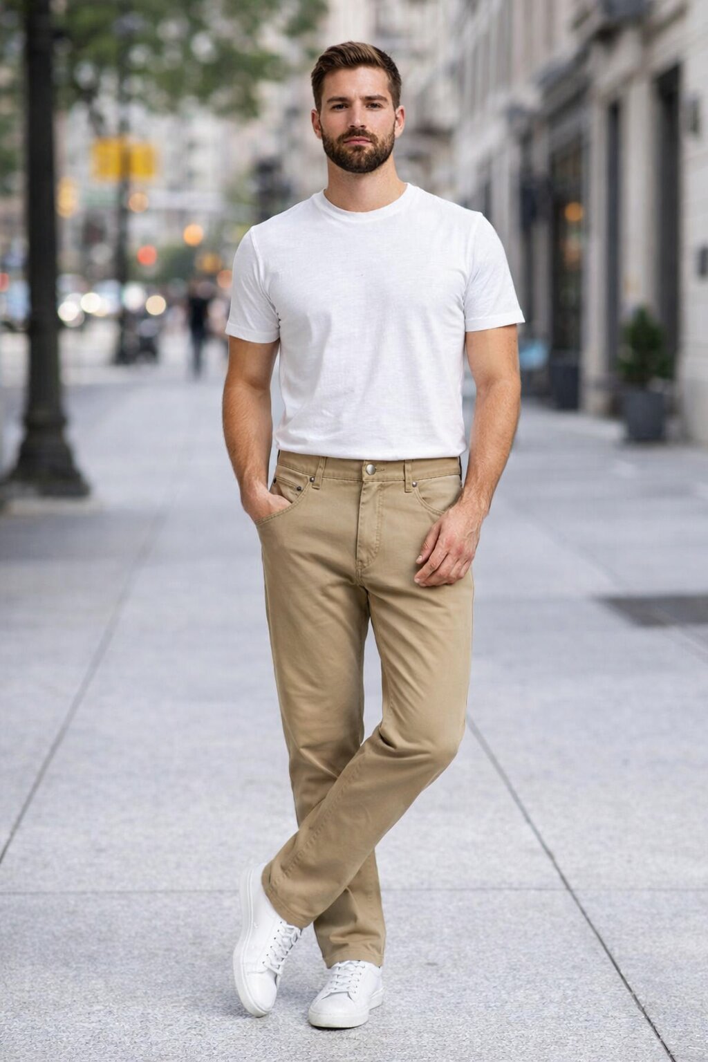 Pelago Khaki Stretch Chino Dress Pants