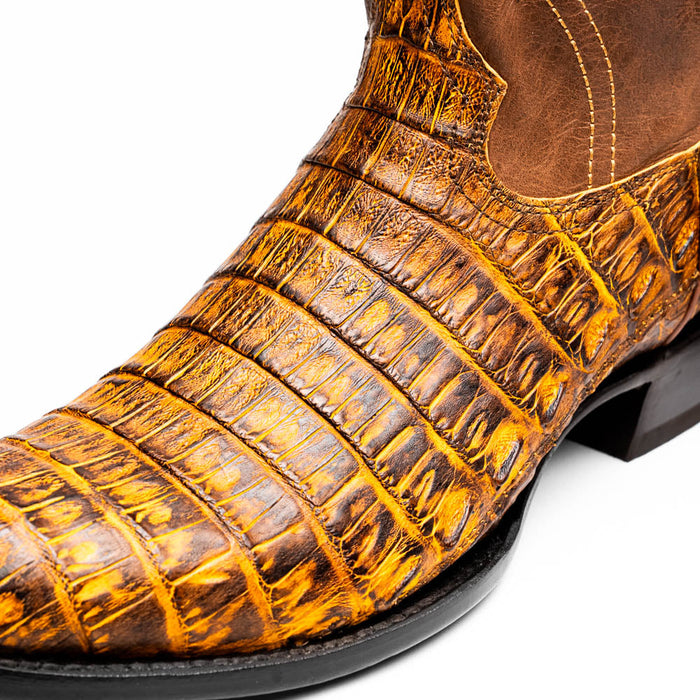 Marco_Di_Milano Phoenix Mustard Brown Leather Oxford