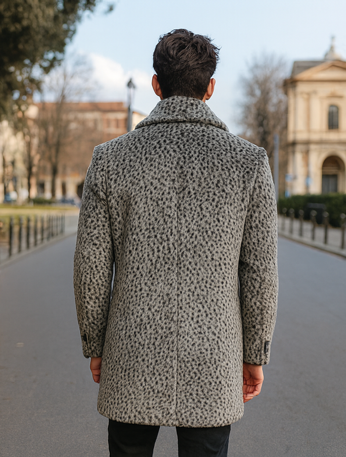 1920s Gangster Leopard Faux Fur Full Length Coat