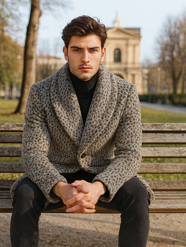 1920s Gangster Leopard Faux Fur Full Length Coat