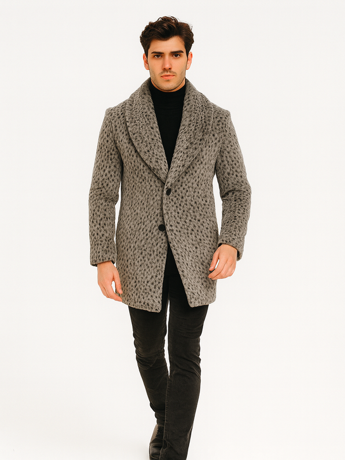1920s Gangster Leopard Faux Fur Full Length Coat