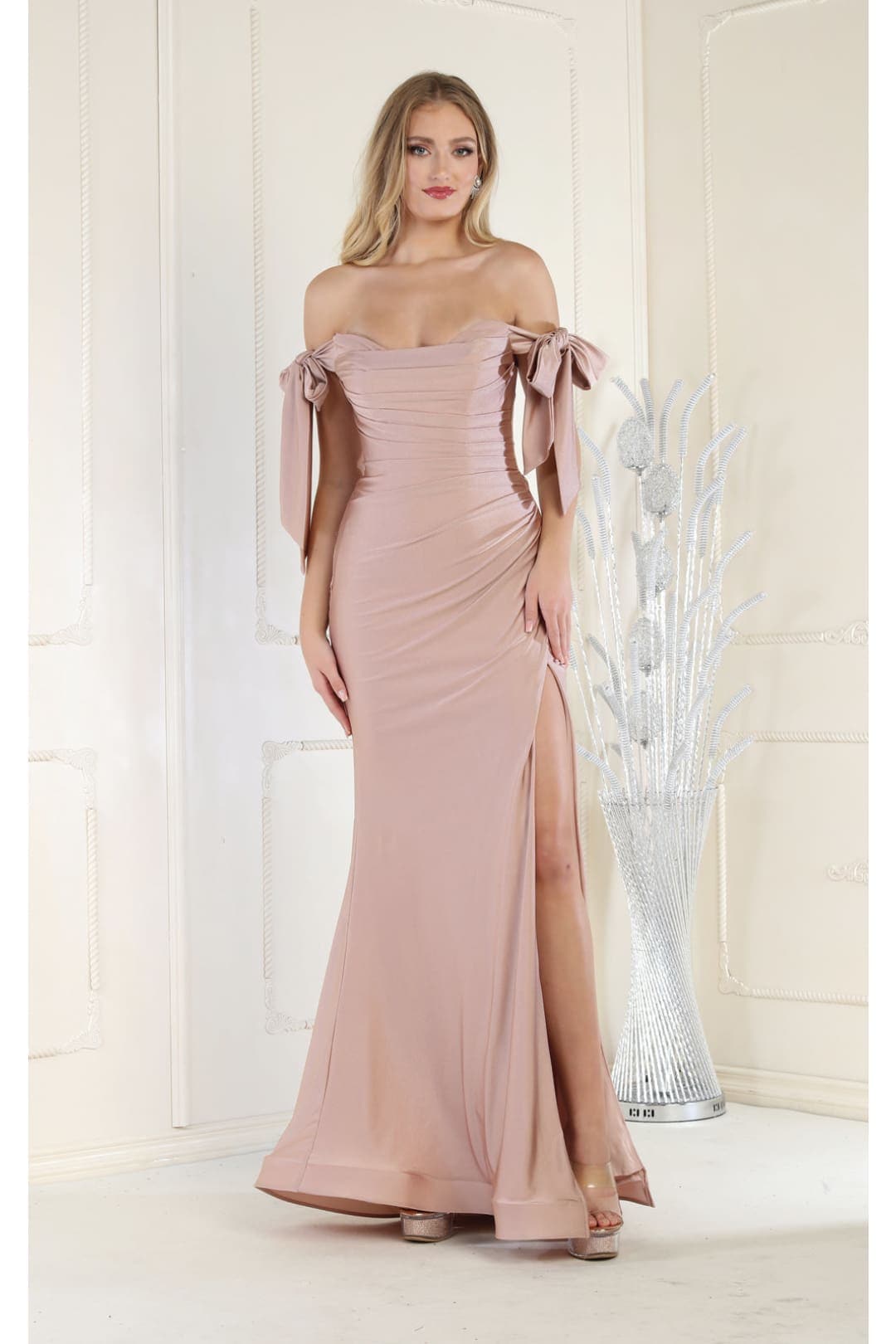 Plus Size Dress Long Simple Stretchy Evening Gown