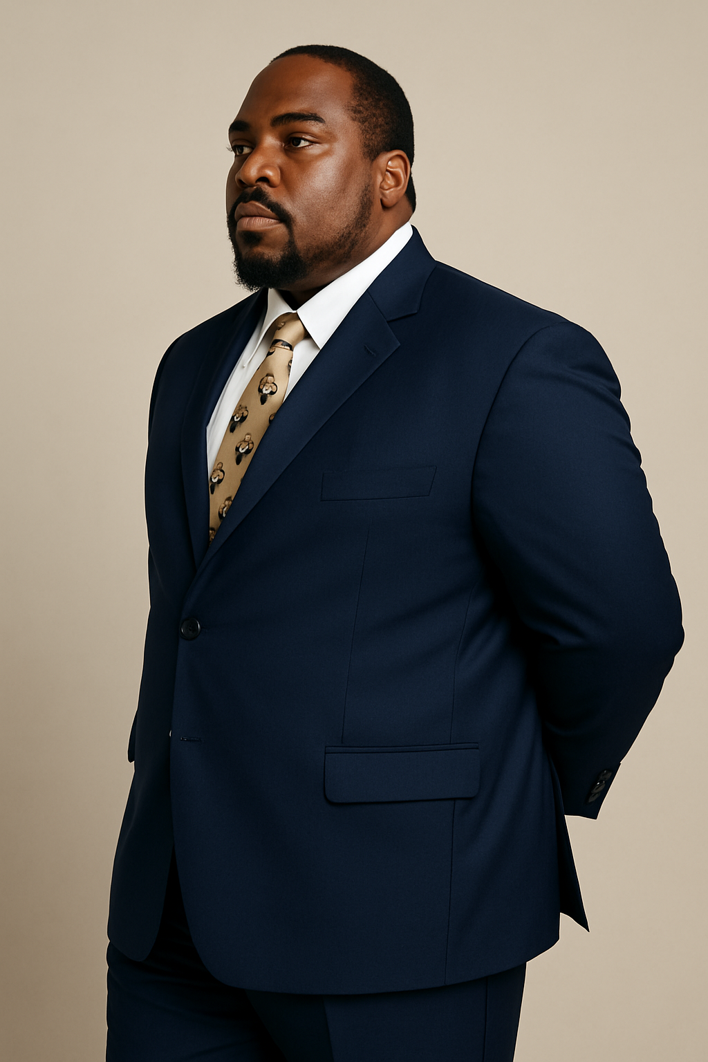 Suits For Big Man BIG & TALL CHARCOAL Discounted Sale Up to Size 82 SUIT HAND MADE - Color: Dark Grey Suit