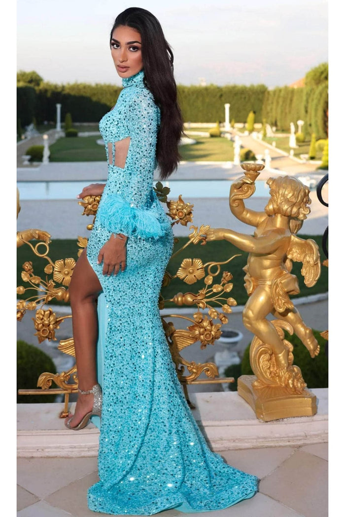 Portia and Scarlett PS23028 - long-Corset Cutout Sequin Evening Gown
