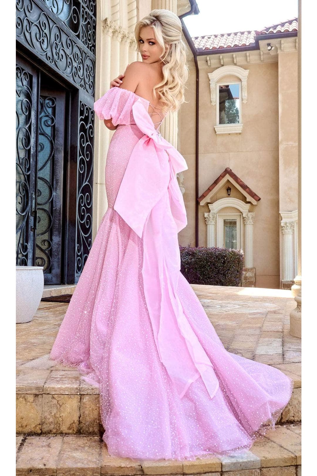 Portia and Scarlett PS24065 - long-Prom Dress with Bow Back Detail