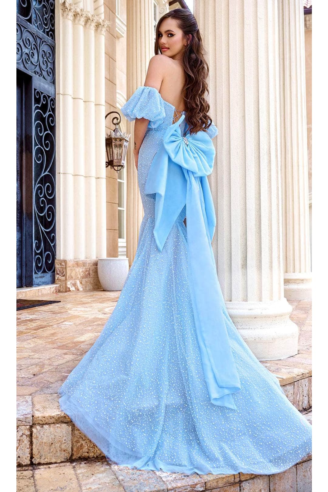 Portia and Scarlett PS24065 - long-Prom Dress with Bow Back Detail