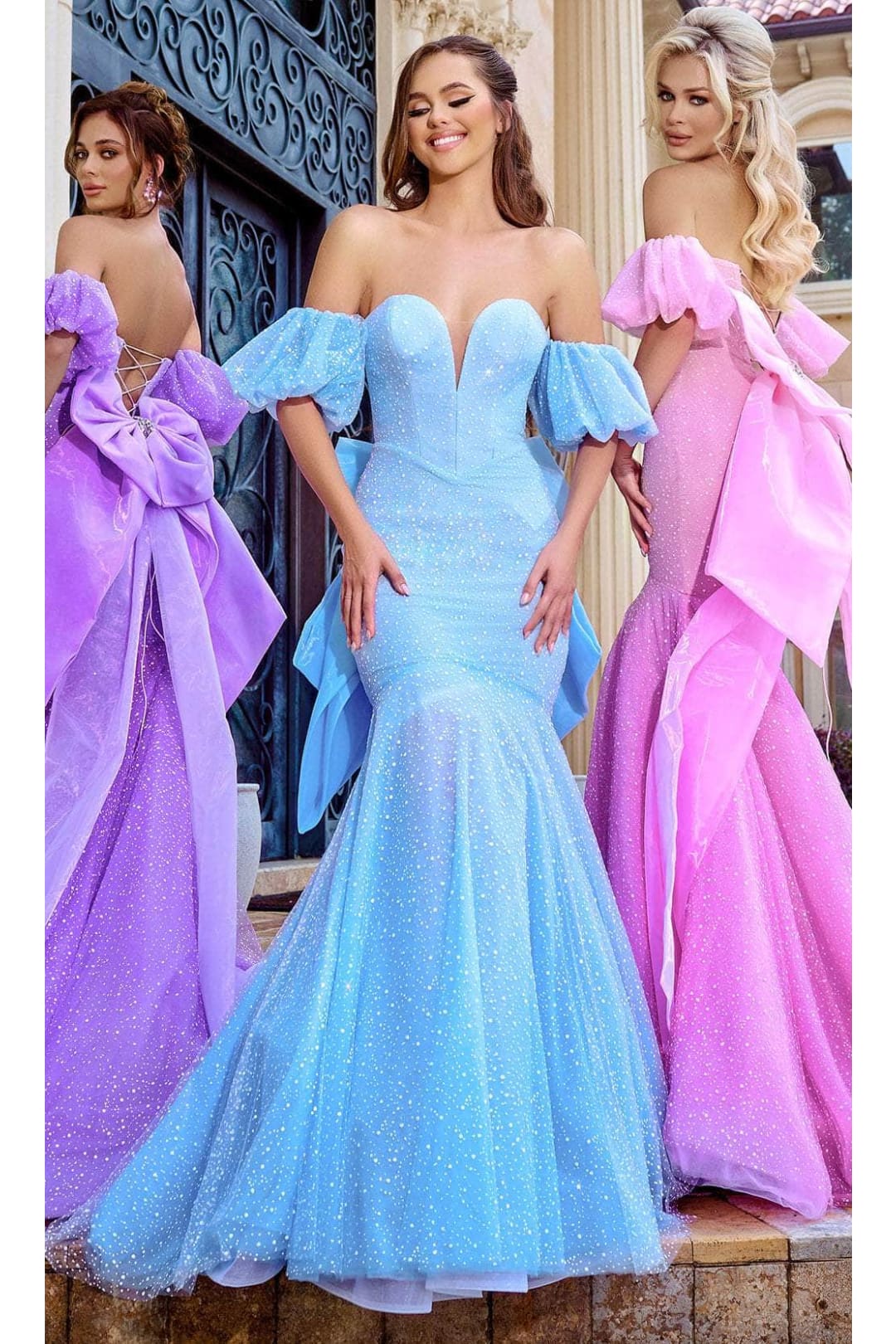 Portia and Scarlett PS24065 - long-Prom Dress with Bow Back Detail