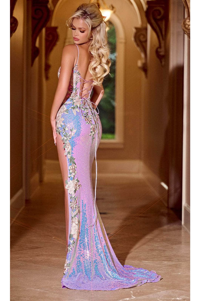 Portia and Scarlett PS24221 -long- Floral Embroidered Prom Dress