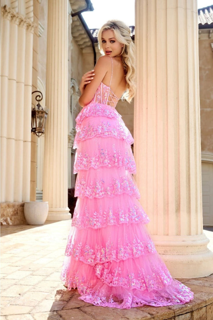 Portia and Scarlett PS24520 Beaded Evening Gown With High Slit