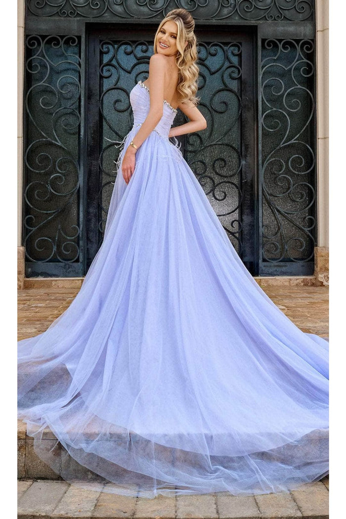 Portia and Scarlett PS24632 -long- Strapless Prom Gown with Beaded Trim