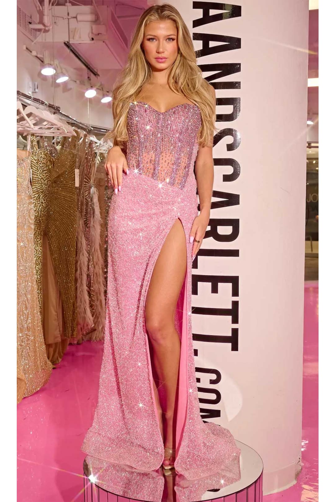 Portia and Scarlett PS24850C -long- Strapless Corset Evening Gown
