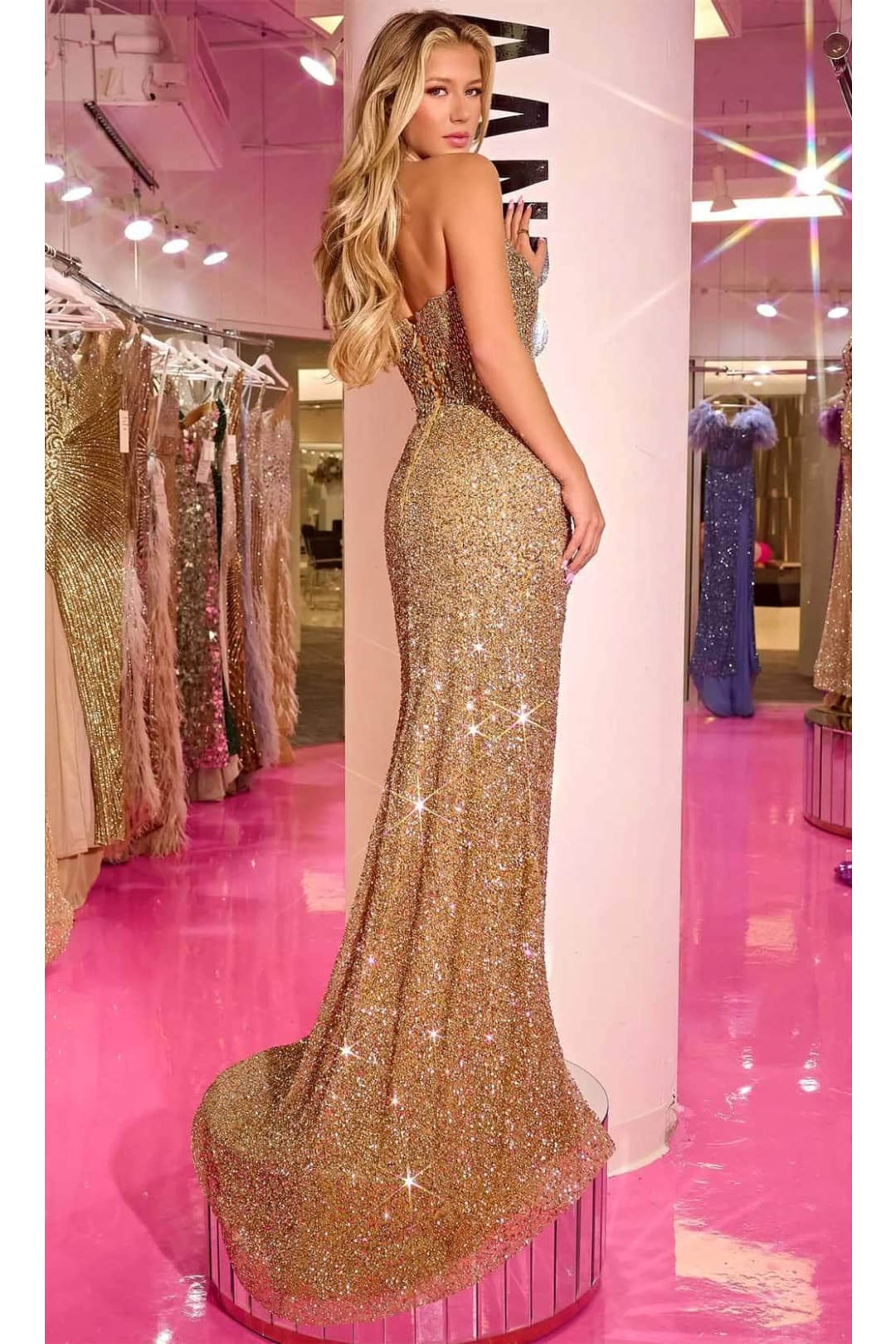 Portia and Scarlett PS24850C -long- Strapless Corset Evening Gown
