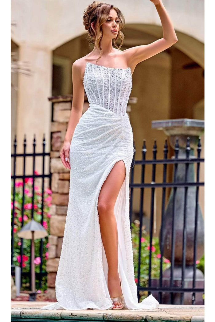 Portia and Scarlett PS24942 - long - Asymmetrical Prom Dress with Embellishments