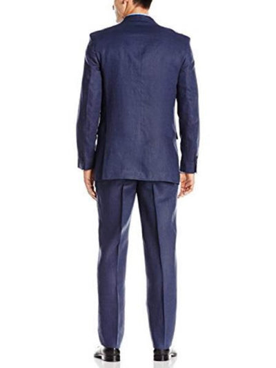 Men's Blue Linen Summer Suit for Beach Events