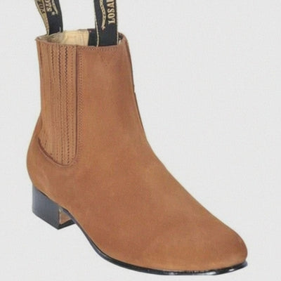 Camel Los Altos Boots Men's Charro Botin Short Ankle Suede Boots