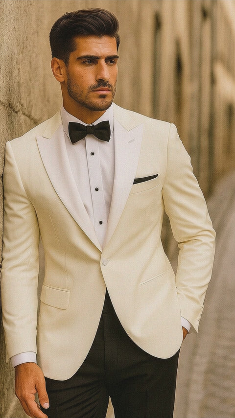 white wedding bow tie