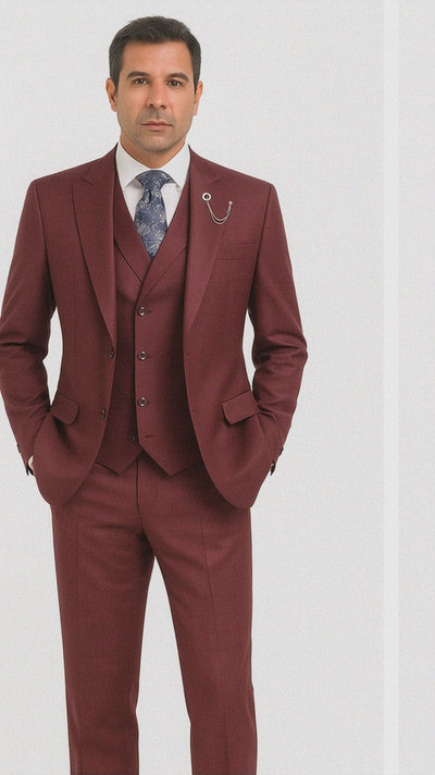 Big And Tall Solid Color Men's Plus Size Men's Suits For Big Guys