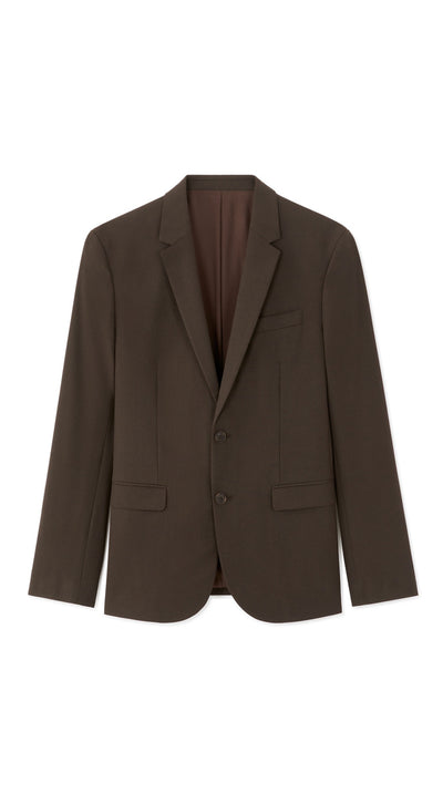 Slim Bi-Stretch Suit Jacket - Brown