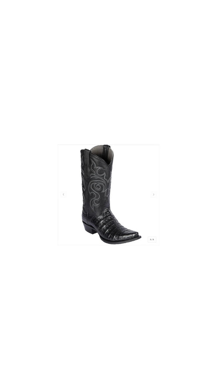 Los Altos Snip Toe Caiman Belly Boots