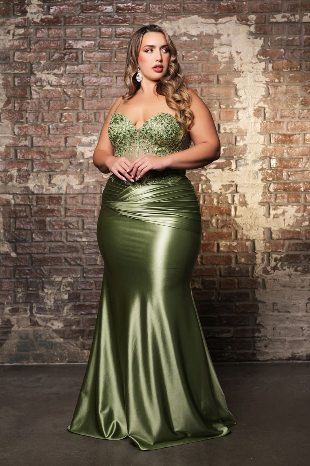 Plus Size Long Evening Gown Maxi Formal Dress for Women By May Queen MQ2139