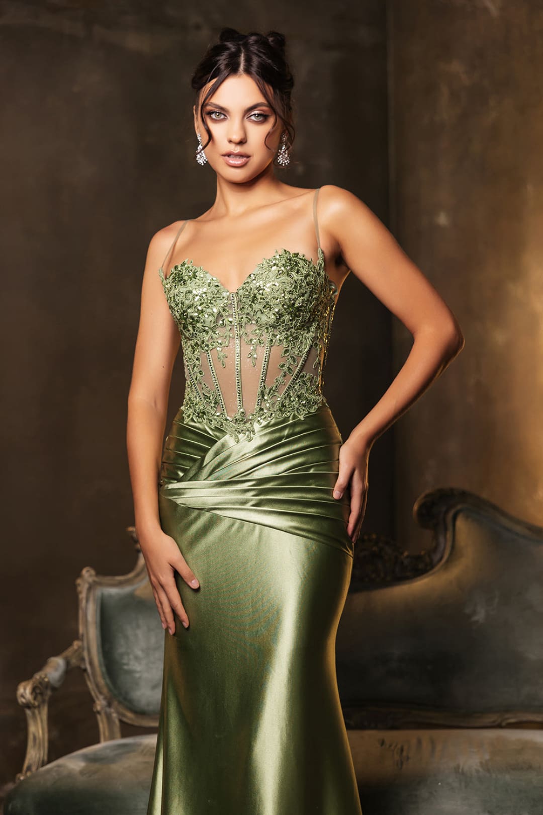 Plus Size Long Evening Gown Maxi Formal Dress for Women By May Queen MQ2139