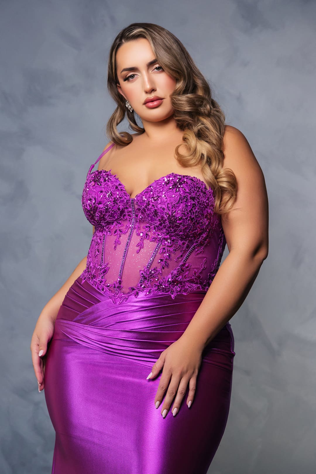 Plus Size Long Evening Gown Maxi Formal Dress for Women By May Queen MQ2139