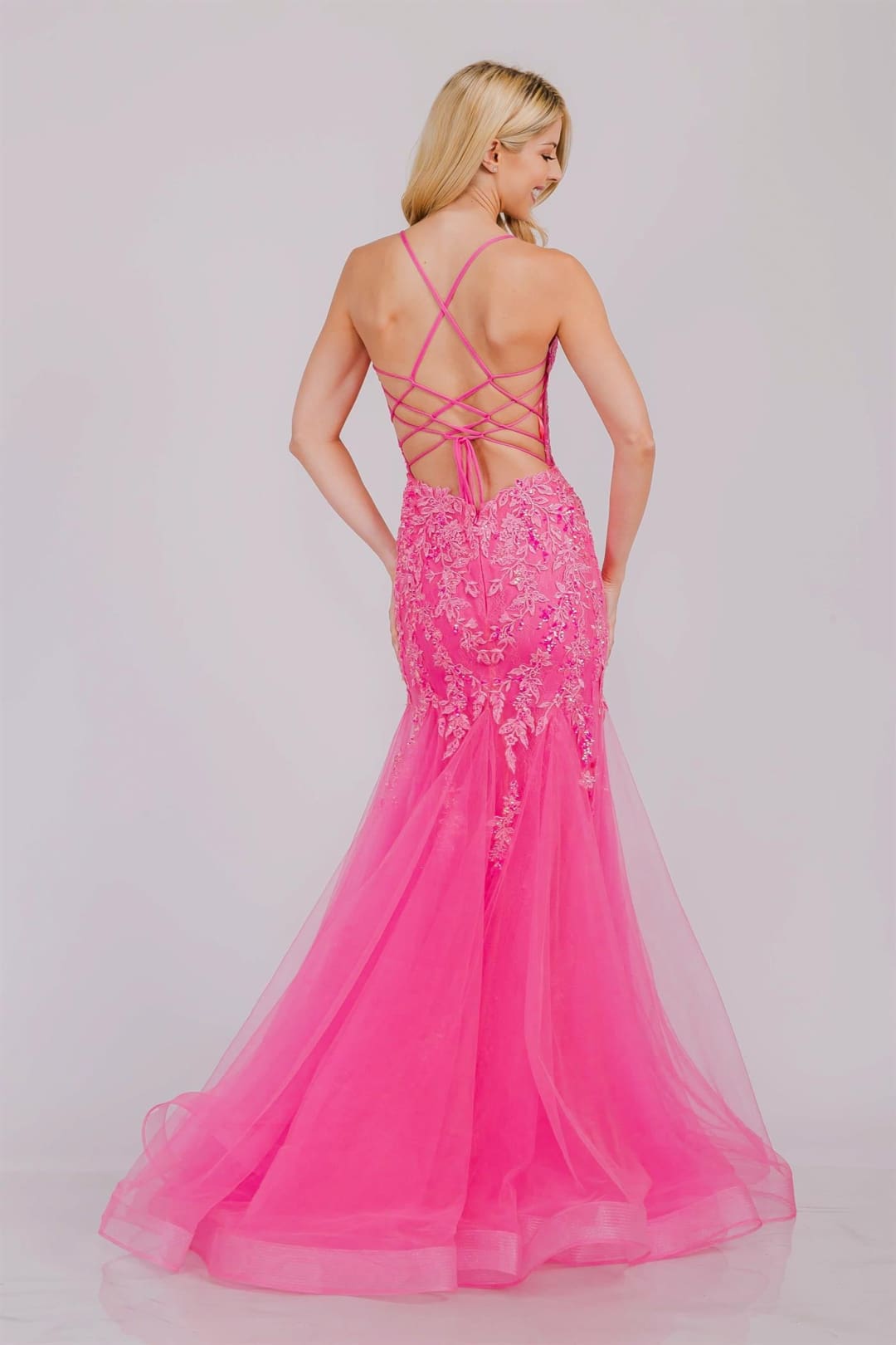 Prom Dress V-Neck Beaded Mermaid Formal Gown By Amelia Couture 2120