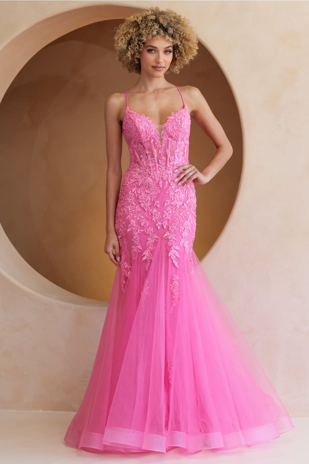 Prom Dress V-Neck Beaded Mermaid Formal Gown By Amelia Couture 2120