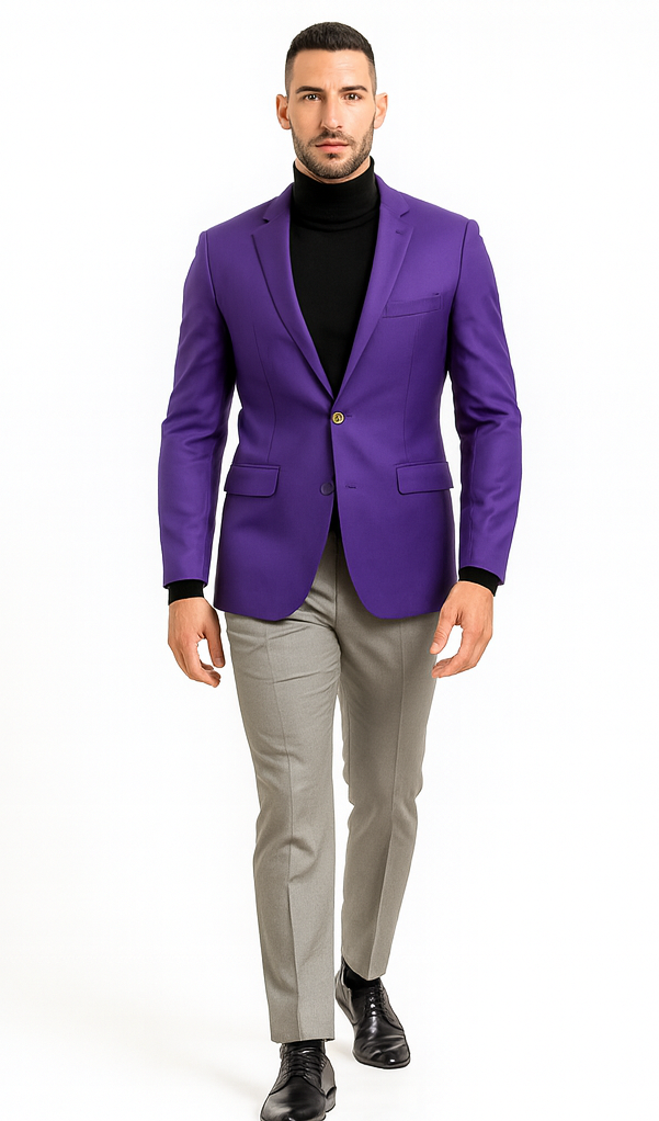 Purple Big and Tall Blazer