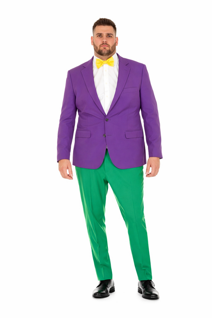Purple Color With Apple Green Pants Mardi Gras Tuxedo