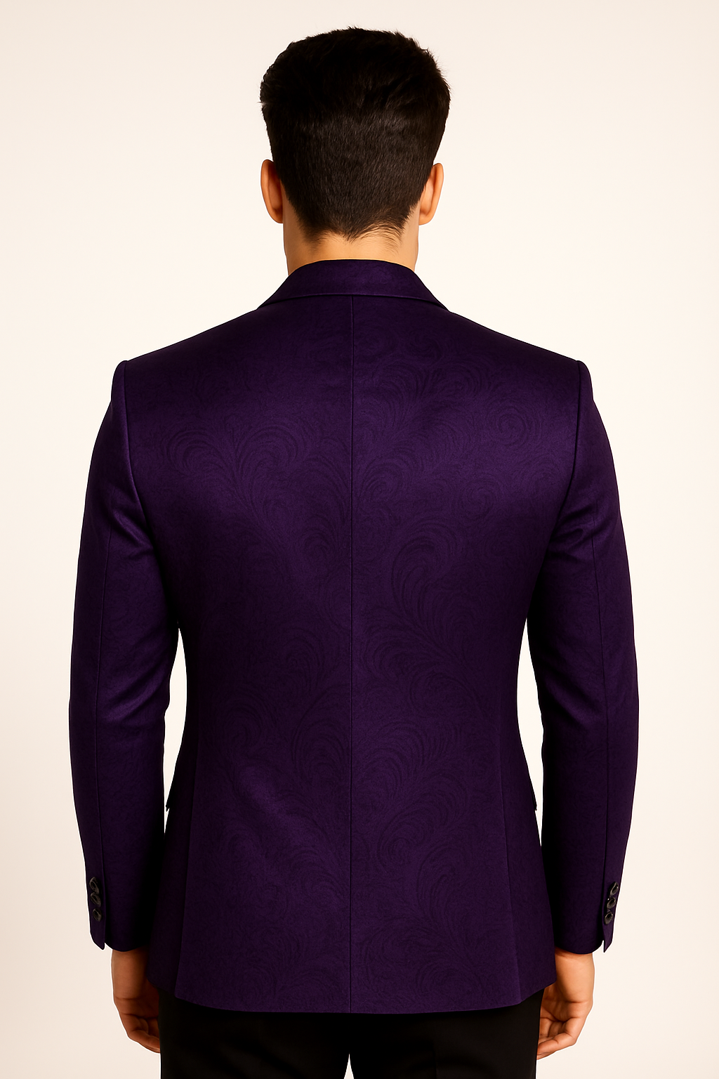 Purple Paisley-100 Fancy Party Blazer Suit Jacket For Men