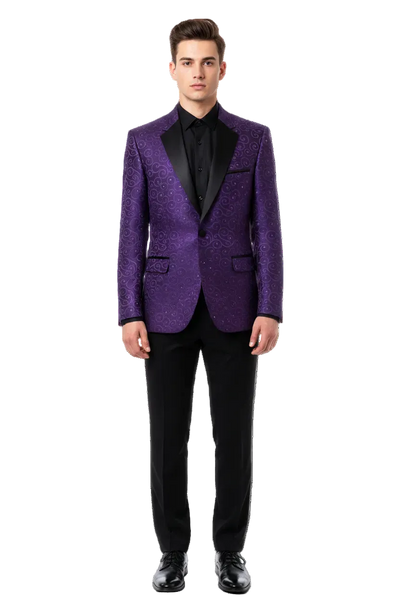 Floral ~ Flower Sportcoat ~ Paisley Jacket ~ Shiny ~ Fashion Purple Fancy Party Best Cheap Blazer Suit Jacket For Affordable Cheap Priced Unique Fancy For Men Available Big Sizes on sale Men Affordable Sport Coats Sale