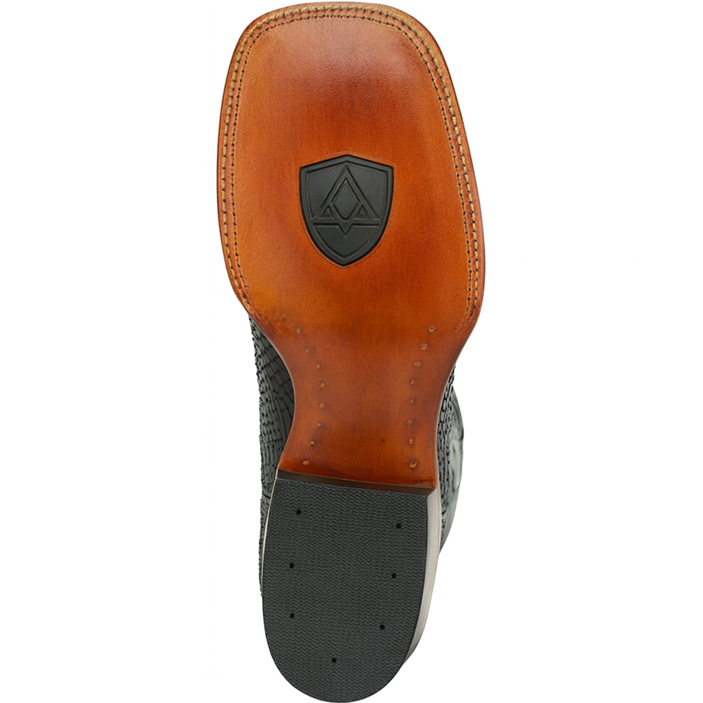 Python Snake Boots Square Toe for Men