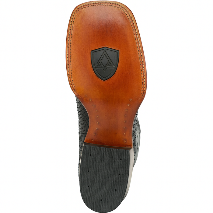 Python Snake Boots Square Toe for Men