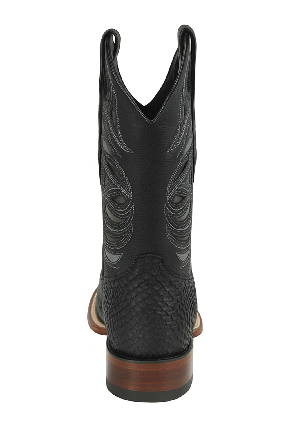 Python Snake Boots Square Toe for Men