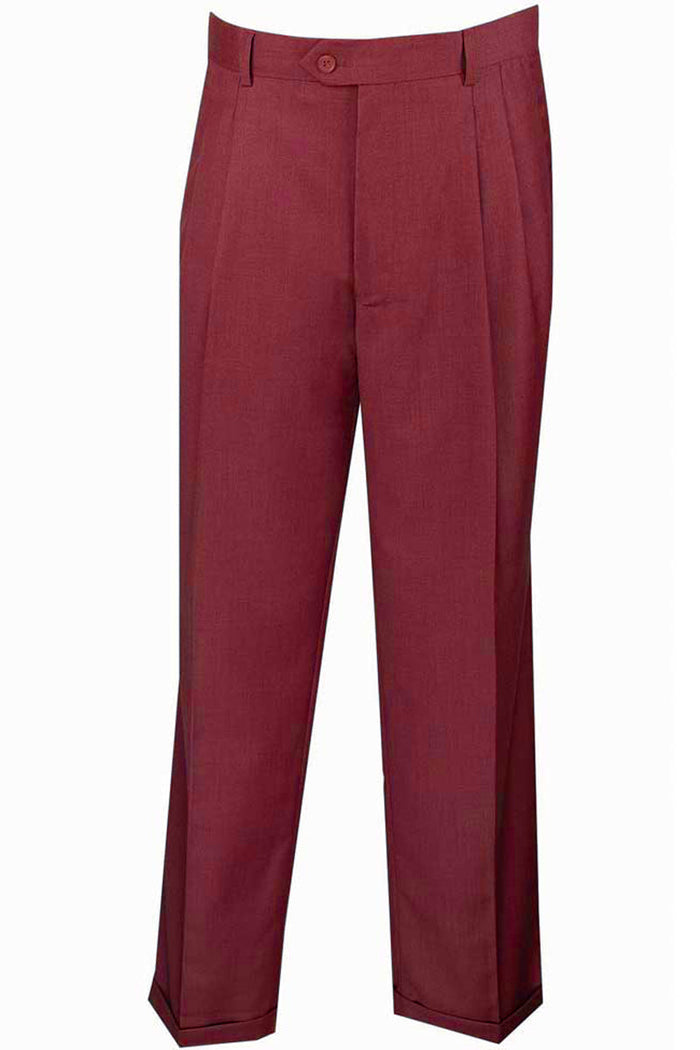 Classic Fit Burgundy Dress Slacks for Men