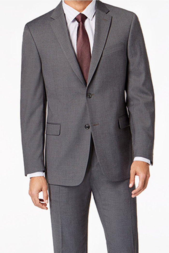 Mens Medium Grey 2 Button Modern Fit Suit