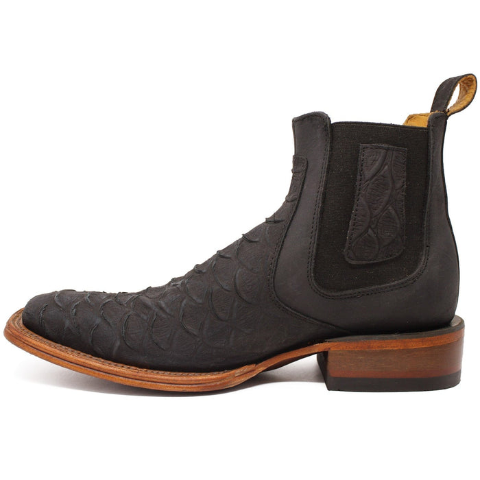 Quincy Python Print Square Toe Ankle Boots