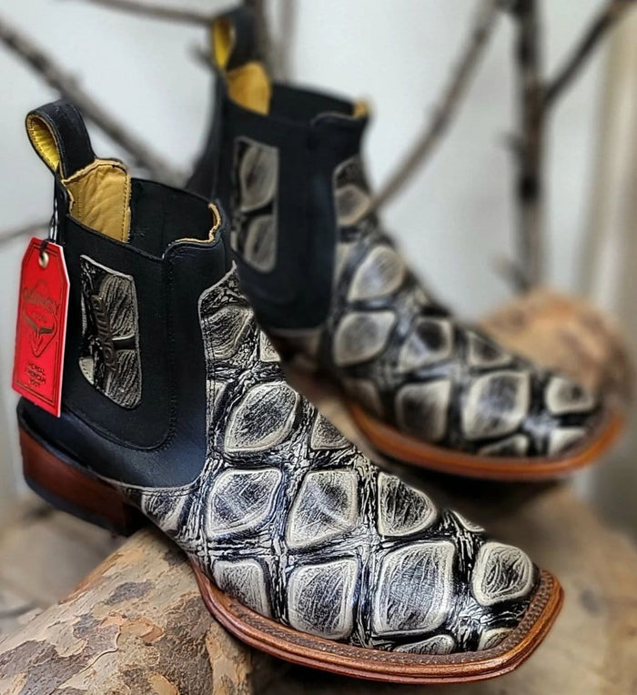 Quincy Wide Square Toe Ankle Boot for Men