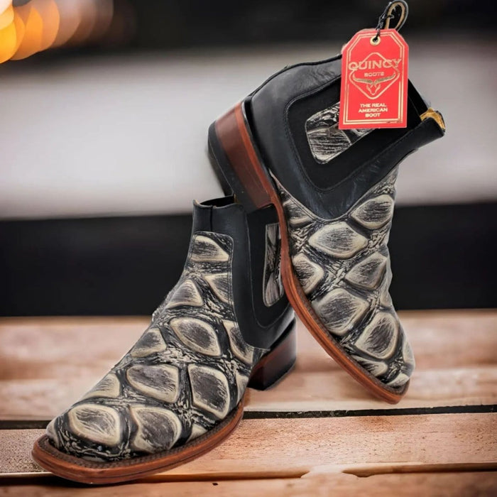 Quincy Wide Square Toe Ankle Boot for Men