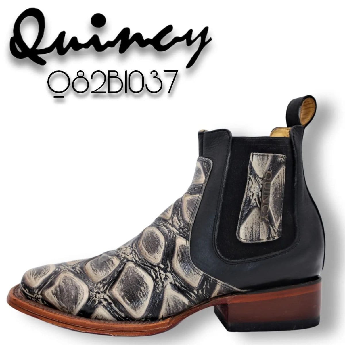 Quincy Wide Square Toe Ankle Boot for Men