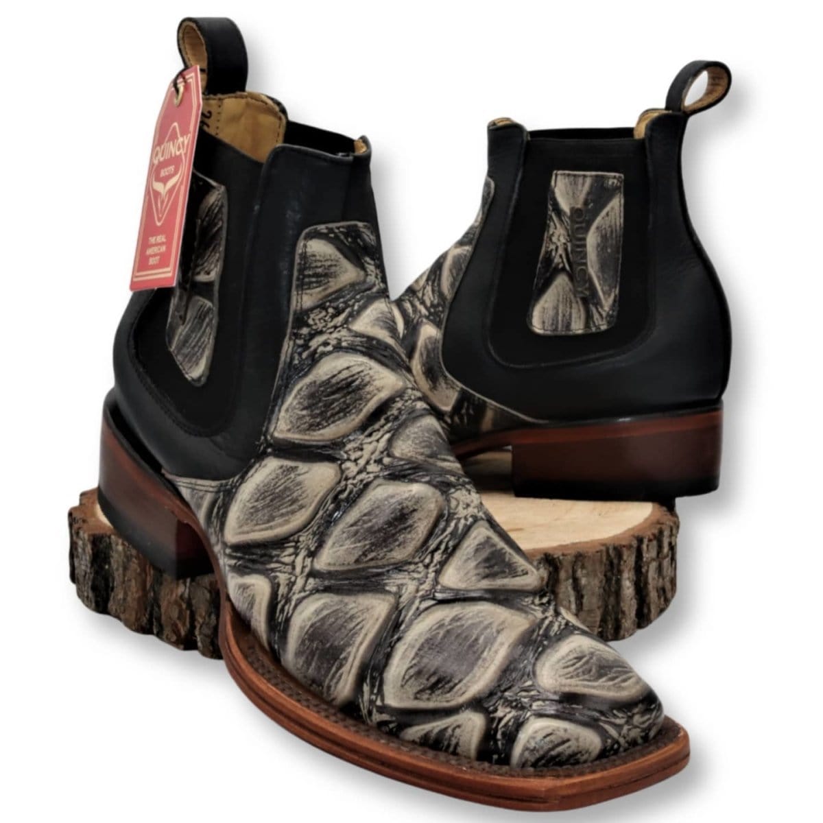 Quincy Wide Square Toe Ankle Boot for Men