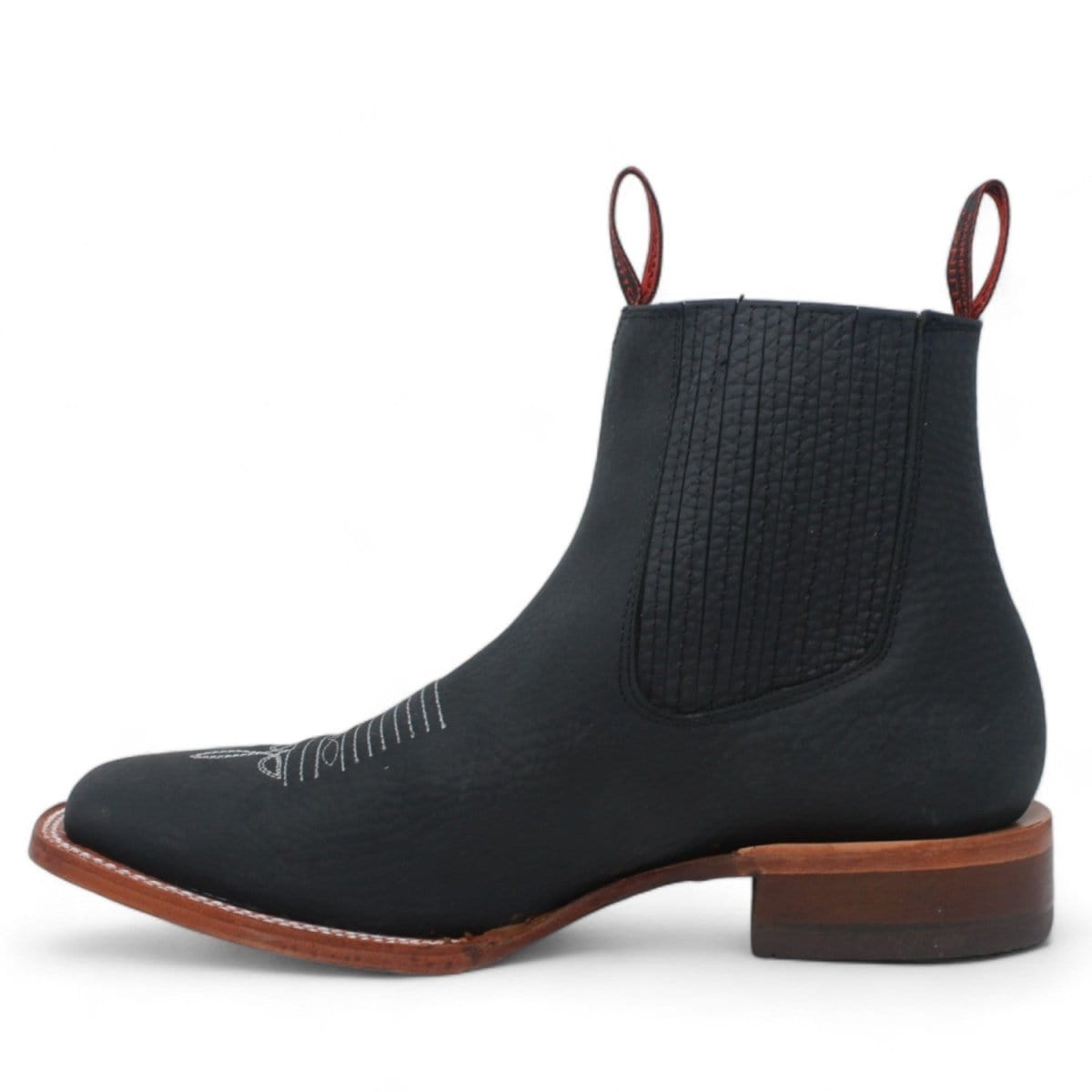 Quincy Wide Square Toe Black Ankle Boot