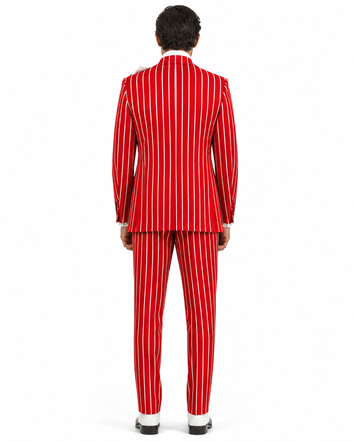 1920s Light Red & White Pinstripe Mens Suit