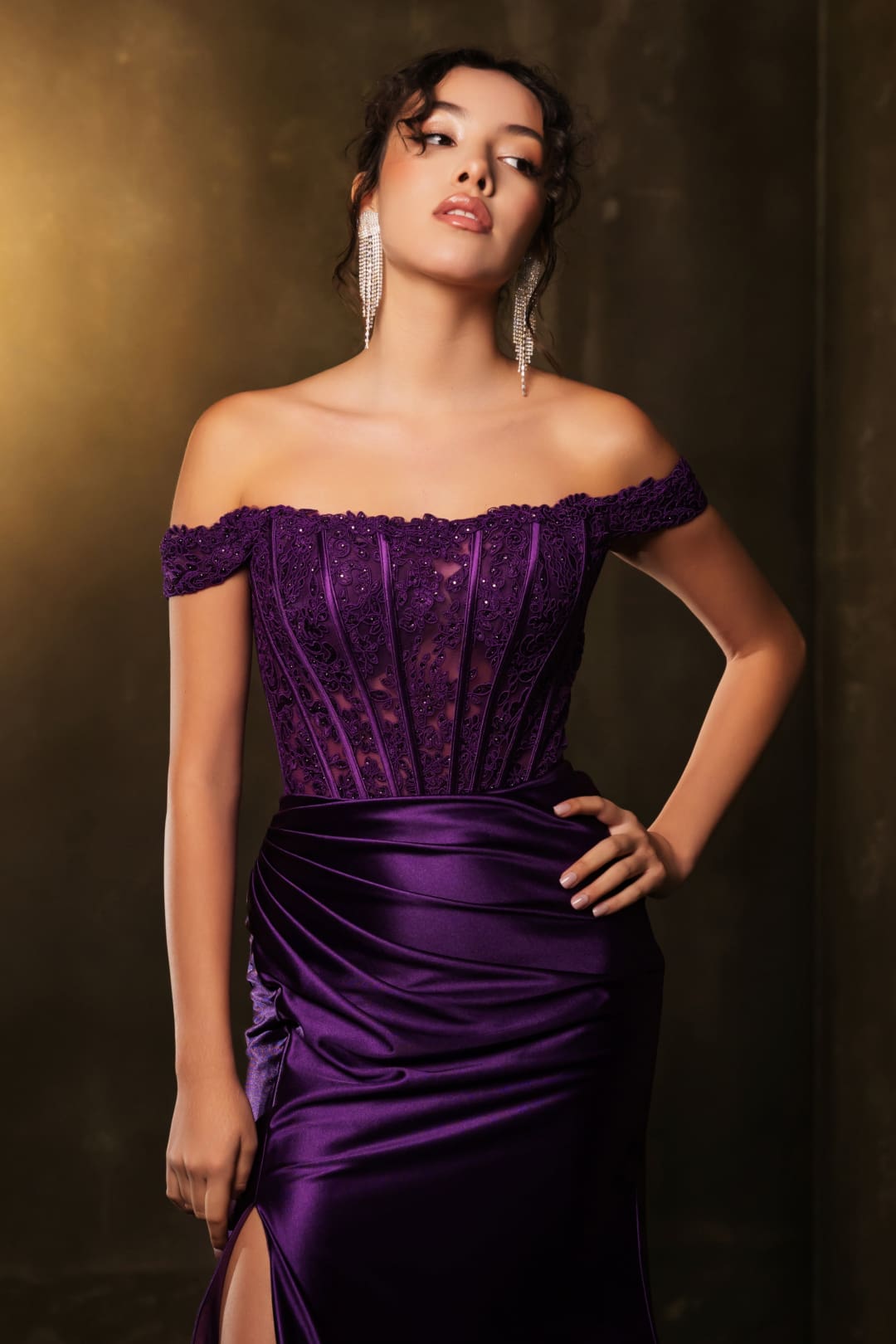 Red Carpet Dress Off Shoulder Sequin Formal Gown By May Queen MQ2146B