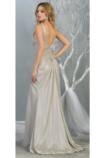 Red Carpet Metallic Formal Dress