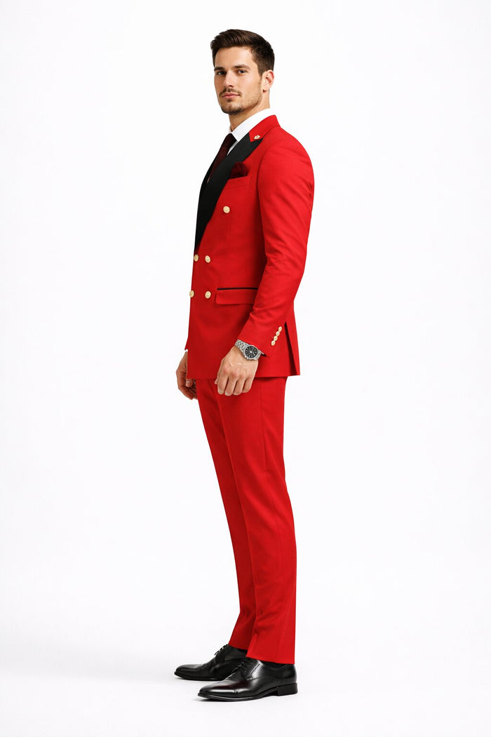 Double Breasted Tuxedo Groom Suit