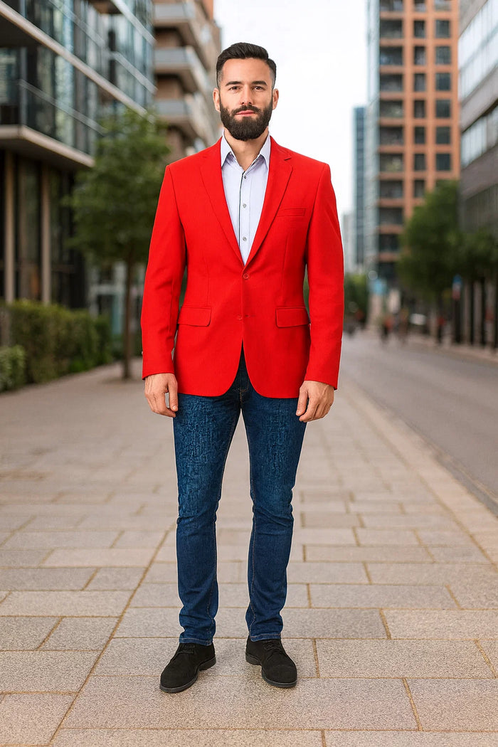 Red Men's blazer Jacket