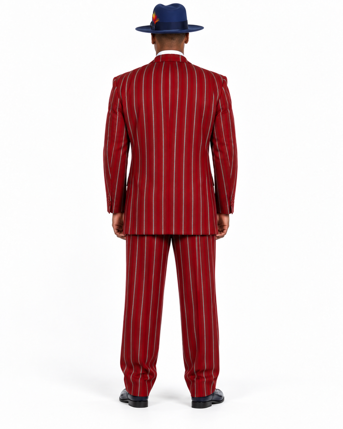 Red Zoot Suit 1920s Gangster Long Suit
